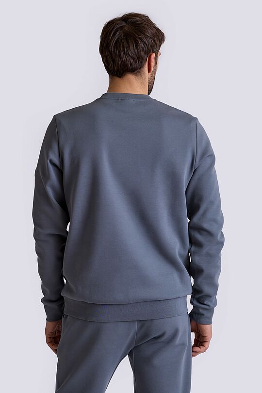 Cotton pique crewneck sweathsirt 2 | GREY | Audimas