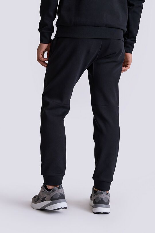 Cotton pique straight fit sweatpants 3 | BLACK | Audimas