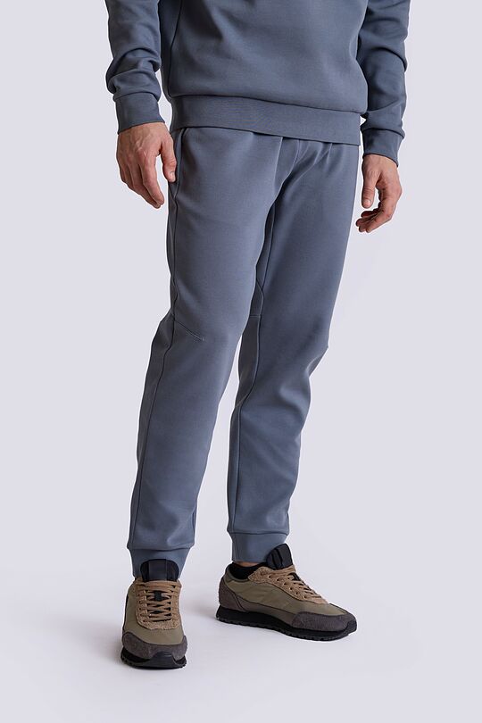 Cotton pique straight fit sweatpants 2 | GREY | Audimas