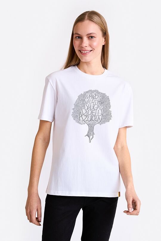 Short sleeves cotton T-shirt the strength of centuries 1 | WHITE | Audimas