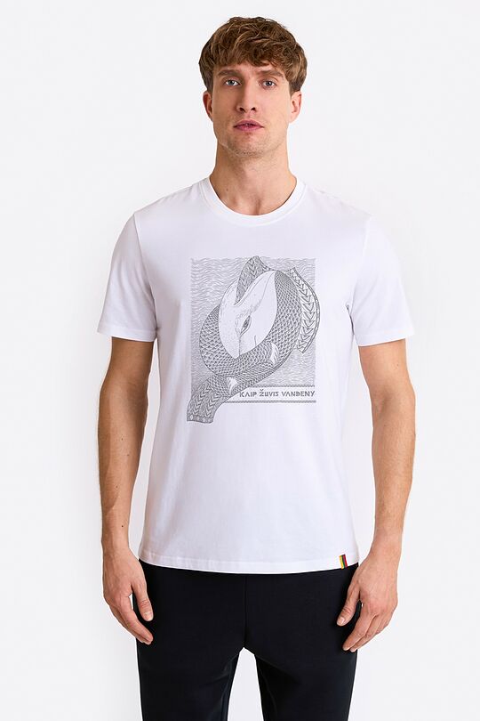 Short sleeves cotton T-shirt the mystery of the deep 1 | WHITE | Audimas