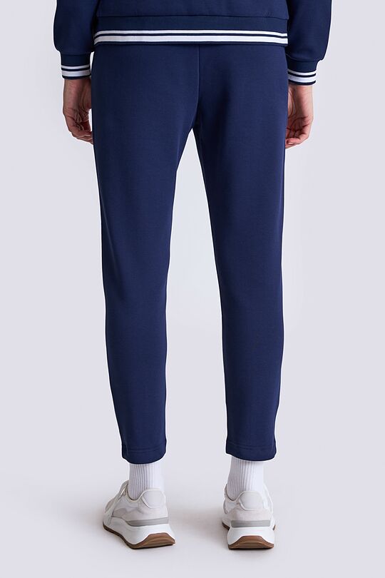 Cotton pique tapered fit sweatpants 3 | BLUE | Audimas