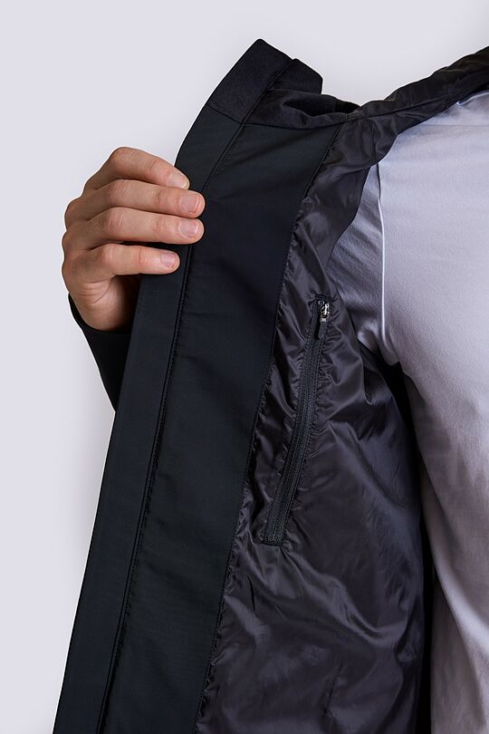 Light water repellent parka jacket with membrane 6 | BLACK | Audimas