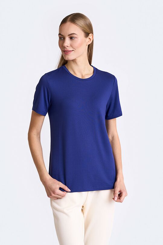 Peach touch synthetic T-shirt 1 | BLUE | Audimas