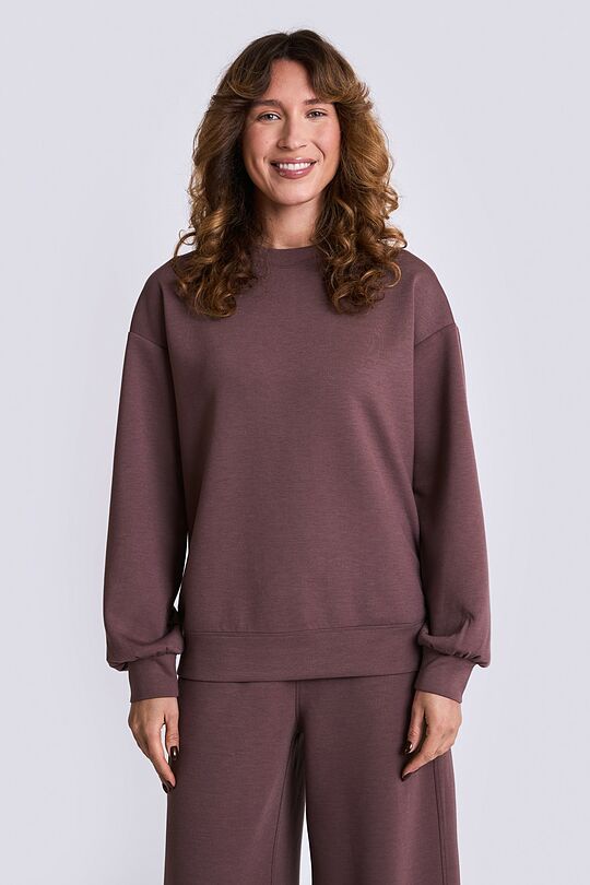 Sweatshirt with Tencel Lyocell fibers 1 | BROWN | Audimas