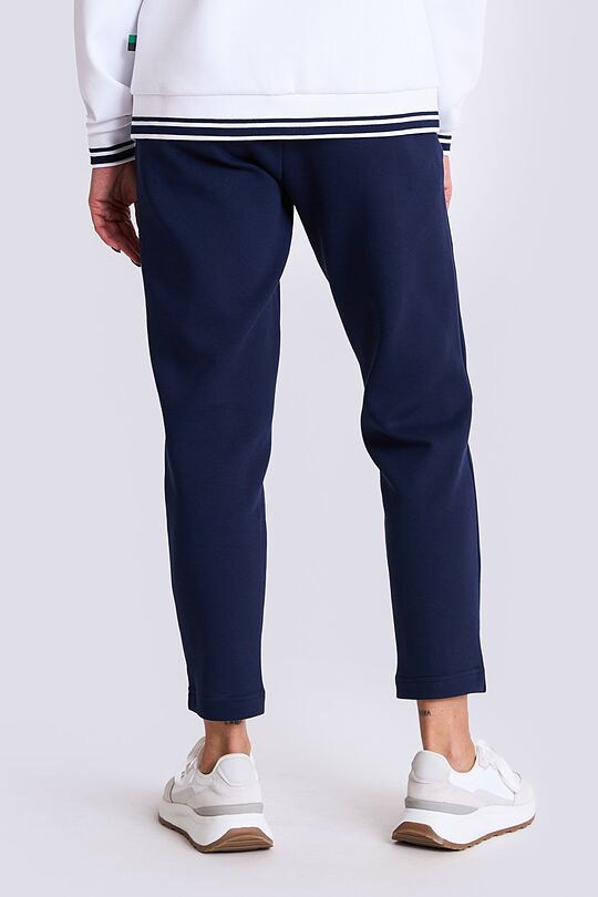 Cotton pique tapered fit sweatpants 3 | BLUE | Audimas