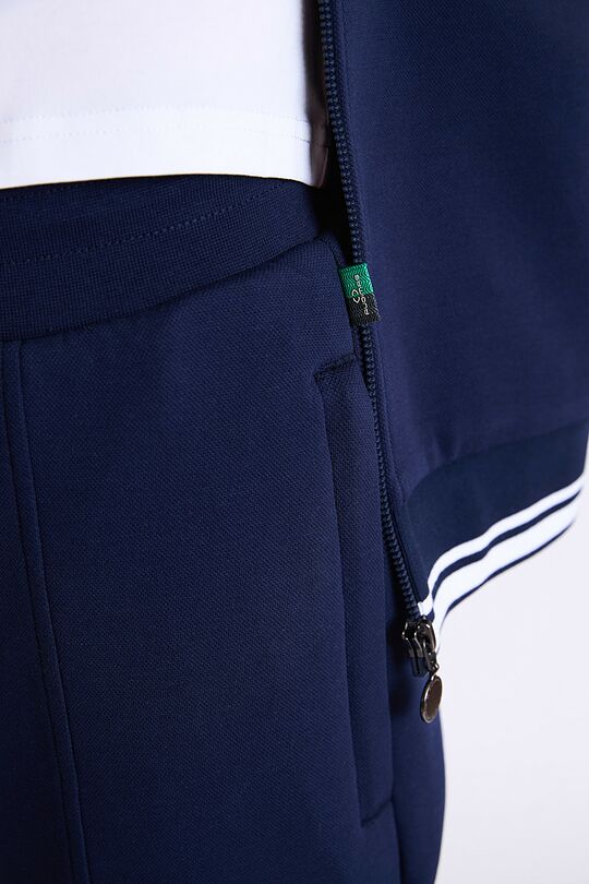 Pique texture tapered sweatpants 5 | BLUE | Audimas