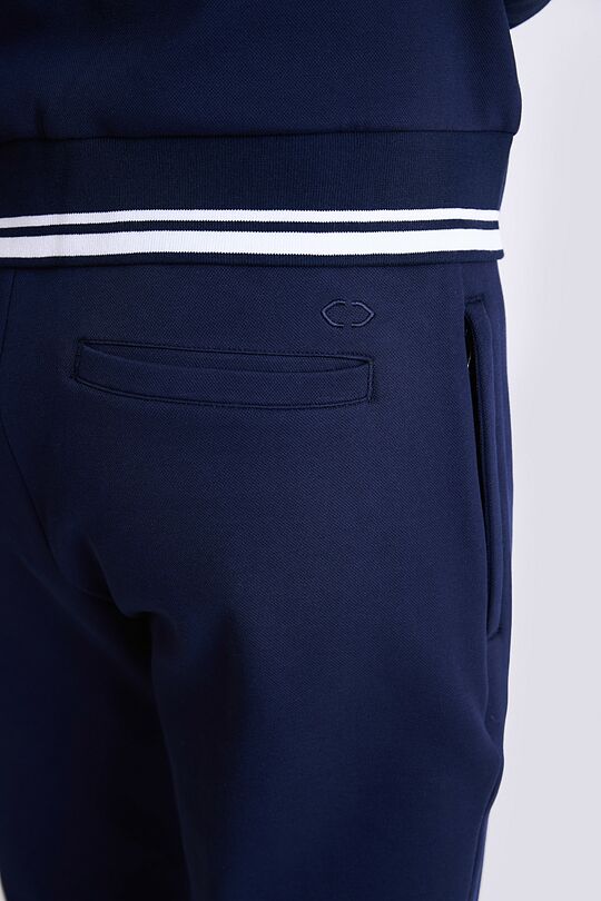 Pique texture tapered sweatpants 6 | BLUE | Audimas