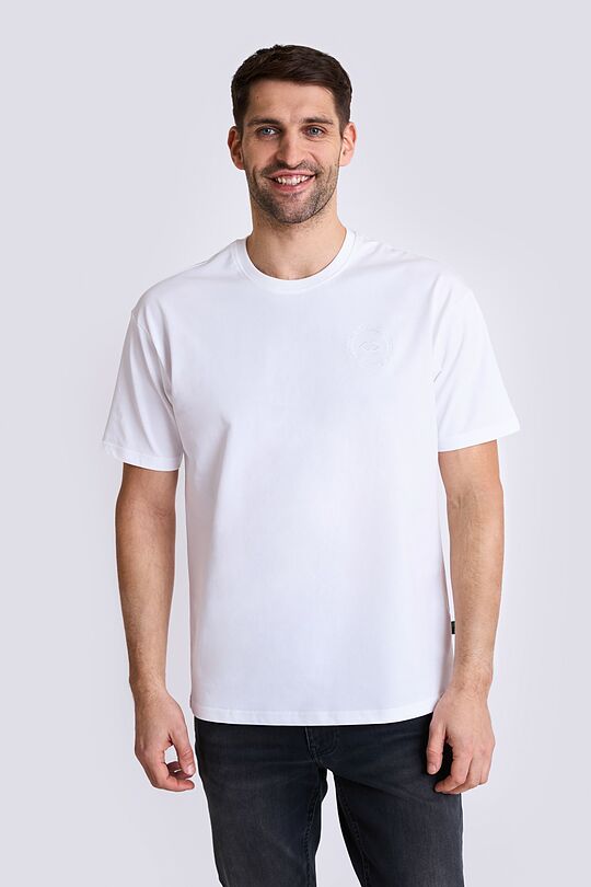 Relaxed fit cotton T-shirt 1 | WHITE | Audimas