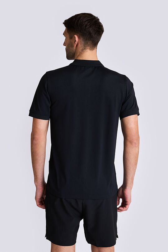 Synthetic short sleeve polo shirt 3 | BLACK | Audimas