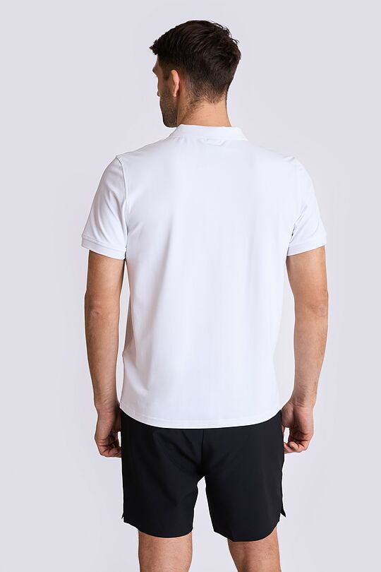 Synthetic short sleeve polo shirt 3 | WHITE | Audimas