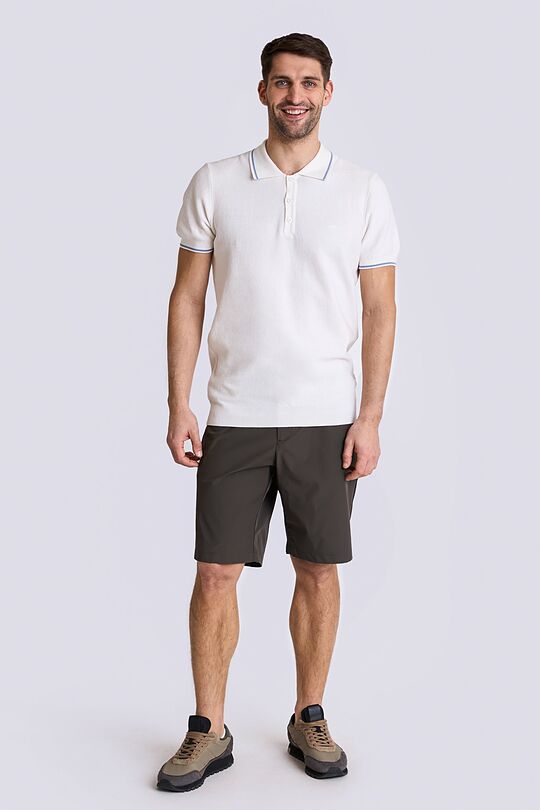 Knitted polo T-shirt 4 | WHITE | Audimas