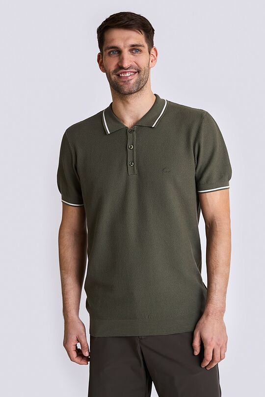 Knitted polo T-shirt 1 | GREEN | Audimas