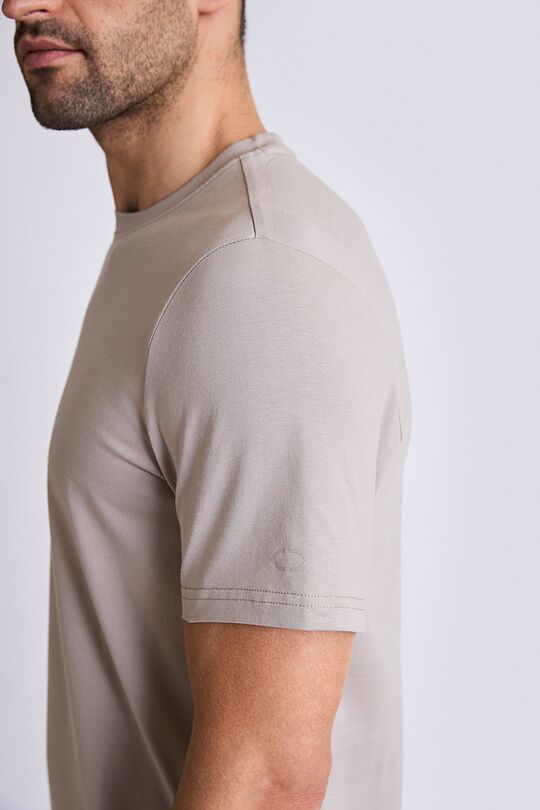 Short sleeve cotton T-shirt 3 | Cream | Audimas