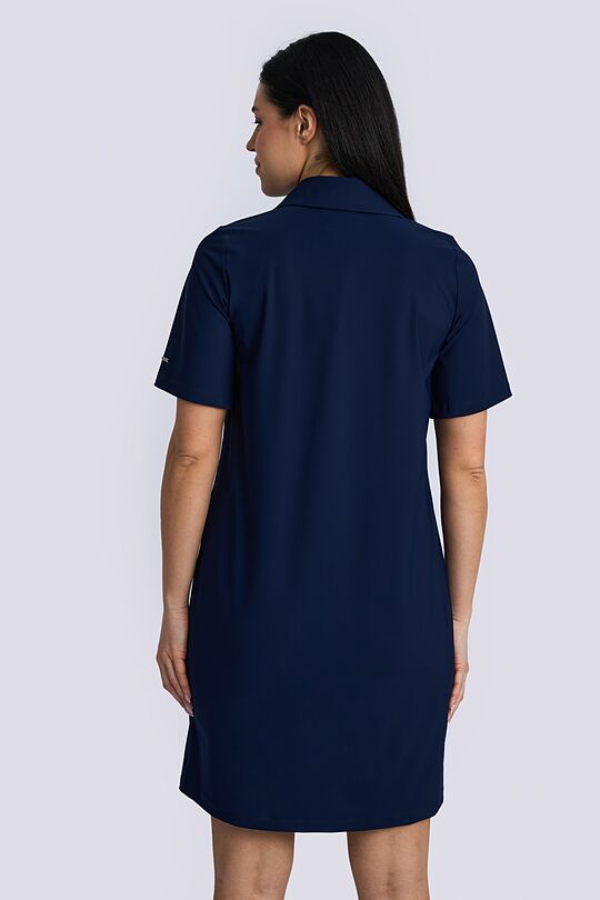 SENSITIVE fabric short sleeve dress 4 | BLUE | Audimas