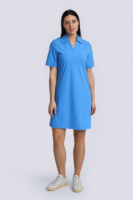 SENSITIVE fabric short sleeve dress 1 | ŠVIESIAI MĖLYNA | Audimas