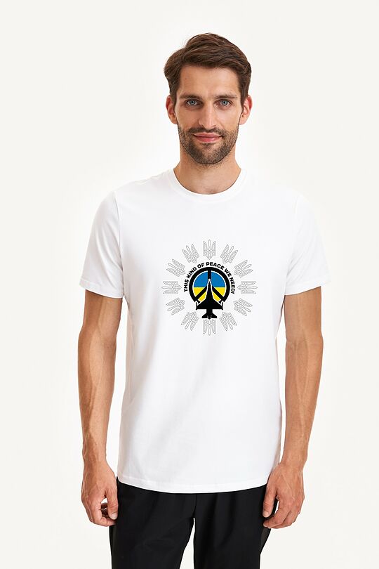 Short sleeves cotton T-shirt Peace 1 | WHITE | Audimas