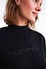 Organic cotton fleece sweatshirt 3 | BLACK | Audimas