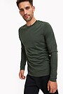 Merino wool long sleeve t-shirt 1 | CHAKI/SAMANINĖ | Audimas