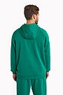 Organic cotton fleece hoodie 2 | GREEN | Audimas