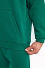 Organic cotton fleece hoodie 3 | GREEN | Audimas