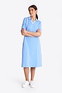 V shape neck midi polo dress 1 | BLUE | Audimas