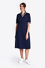 V shape neck midi polo dress 4 | BLUE | Audimas