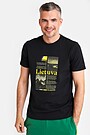 Short sleeves cotton T-shirt Nemunas 1 | BLACK | Audimas