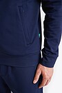 Organic cotton French terry full-zip sweatshirt 4 | BLUE | Audimas