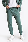 Stretch cotton slim fit sweatpants 2 | GREEN | Audimas