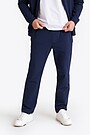 Straight cut cotton French terry sweatpants 2 | BLUE | Audimas