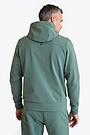 Organic cotton French terry full-zip hoodie 2 | GREEN | Audimas