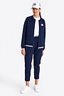 Pique texture bomber zip-through jacket 4 | BLUE | Audimas