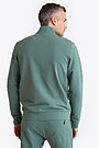 Organic cotton French terry full-zip sweatshirt 2 | GREEN | Audimas