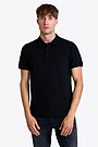 Organic cotton polo T-shirt 1 | BLACK | Audimas