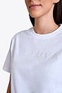 National collection embroidered cotton T-shirt 3 | WHITE | Audimas