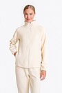 Textured fabric full-zip sweatshirt 1 | Cream | Audimas