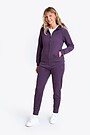 Soft full-zip cotton hoodie 5 | PURPLE | Audimas