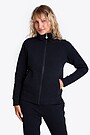 Cotton full-zip sweatshirt 1 | BLACK | Audimas