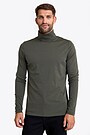 Light merino wool roll neck top 1 | CHAKI | Audimas