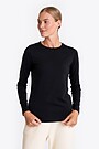 Light merino wool long sleeves top 1 | BLACK | Audimas