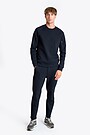 Cotton pique straight fit sweatpants 1 | BLACK | Audimas