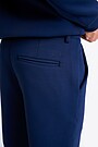 Cotton pique straight fit sweatpants 4 | BLUE | Audimas