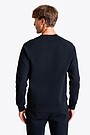 Cotton pique crewneck sweathsirt 2 | BLACK | Audimas