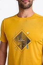 Merino wool T-shirt with print 3 | YELLOW | Audimas