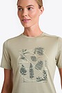 Merino wool T-shirt with print 3 | GREEN | Audimas