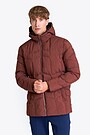 Down jacket with hood 1 | BROWN | Audimas