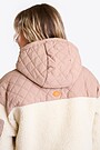 Long sherpa fleece jacket with hood 4 | BROWN | Audimas