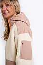 Long sherpa fleece jacket with hood 3 | BROWN | Audimas