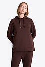 Cotton fleece hoodie 1 | BROWN | Audimas